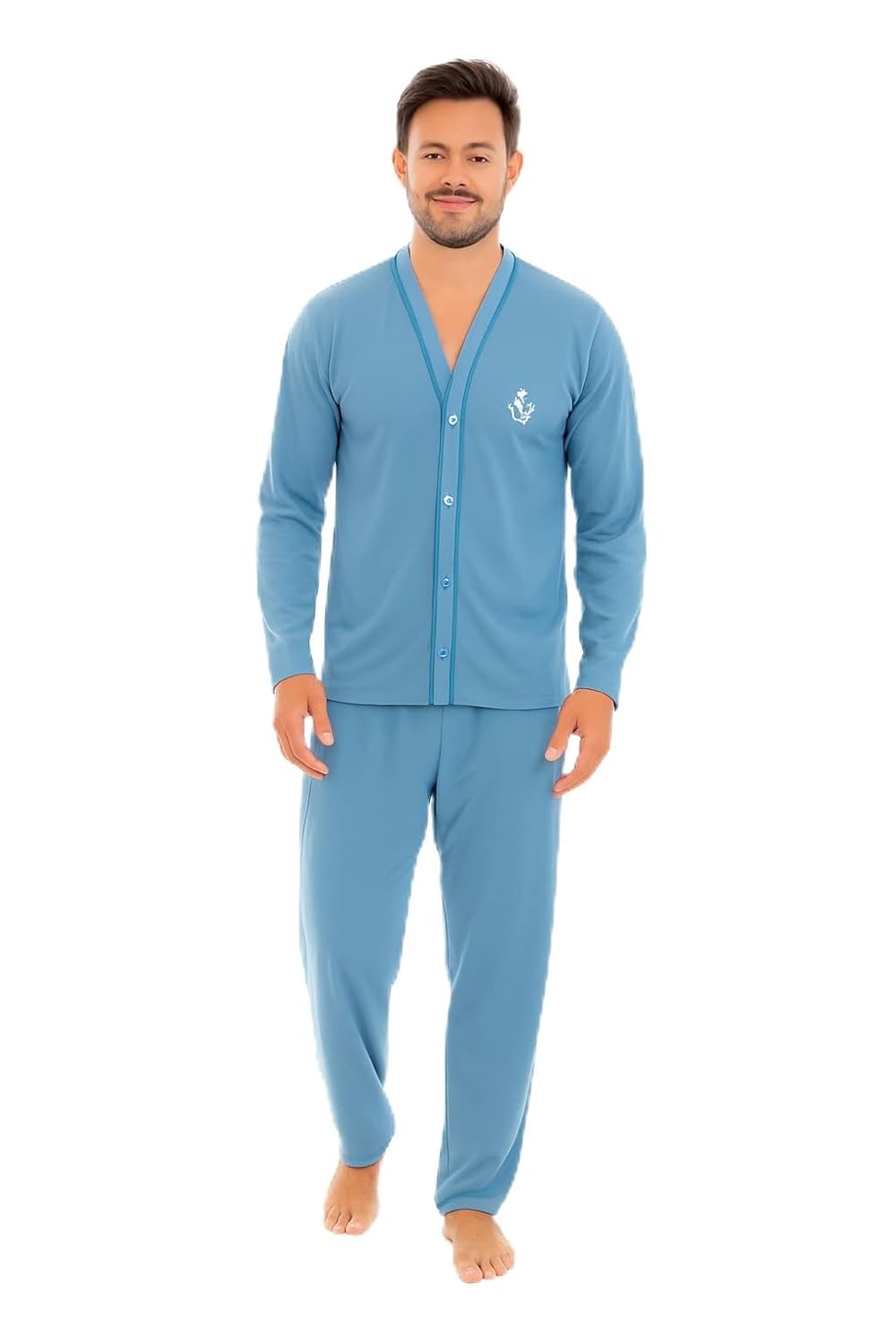 Pijama Masculino Adulto Inverno Abertura de Botões Pós Cirúrgico em Malha em promoção! Veja a oferta e mais achadinhos de Moda íntima 5 Hoje é o melhor dia para comprar Pijama Masculino Adulto Inverno Abertura de Botões Pós Cirúrgico em Malha com aquele preço maroto! Promoção! Aproveite a oferta! 5