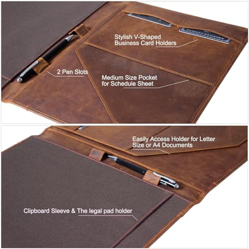 Jack&Chris Crazy Horse Leather Portfolio