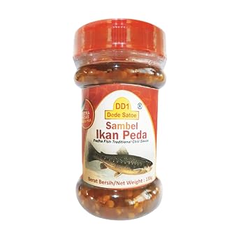 DD1 - Dede Satoe Sambal Peda, Salted Mackarel Fish Chili Paste/Sauce, Extra Spicy 135gr 4.76oz