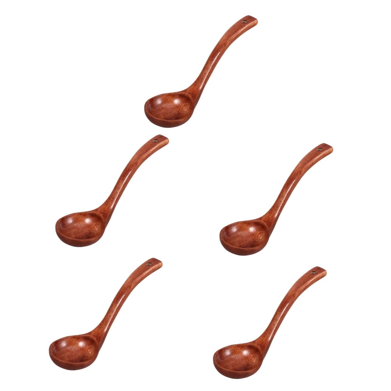 5piezas Cuchara De Madera Para Mango De Utensilio De Cocina Ergonómico Para Guisos Accesorio De Madera Natural Para