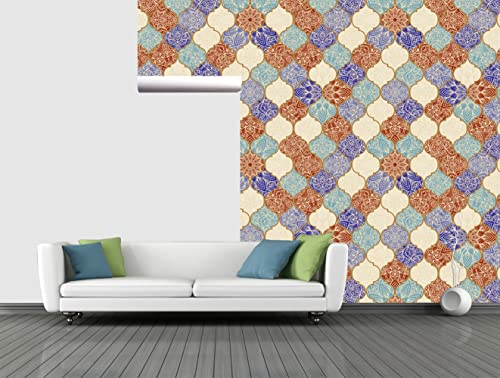 Image of CABANA HOMES Wall Stickers DIY Decal Wallpaper for Home Decor (45 x 125 cm, 2 Rolls) (12 sq. ft) Decorative Self Adhesive Bedroom, Living Room, Furniture, Wardrobe, Office, Multicolour