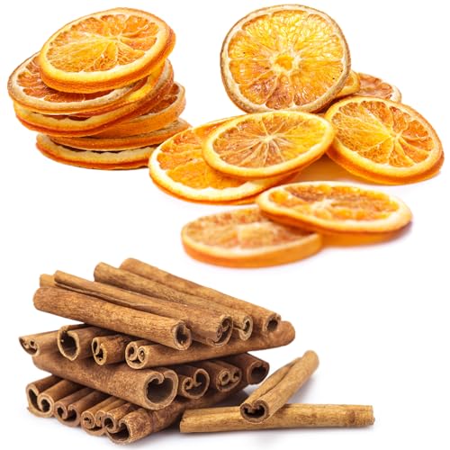 Weihnachtsdeko Orange 30 Weihnachtskranz Deko, 20 x Getrocknete Orangenscheiben und 20 x...