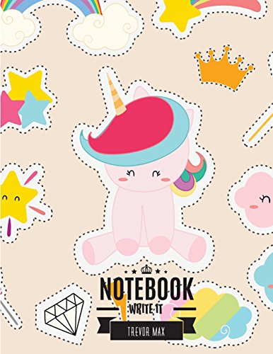 Bild: Notebook: Cartoon Unicorn : Book : Diary, 110 pages, 8.5