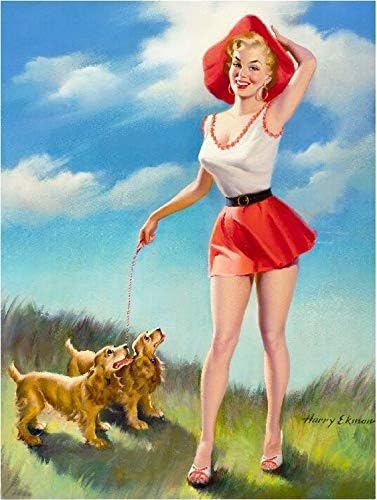 TYmall Letrero de metal para colgar en la pared de los años 40 con diseño de gallinero, spaniel, cachorro, perros, vintage, decoración de pared,