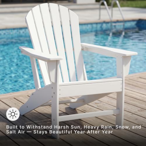 Signature Design by Ashley Sundown Treasure Outdoor Adirondack Chair, White - image 3