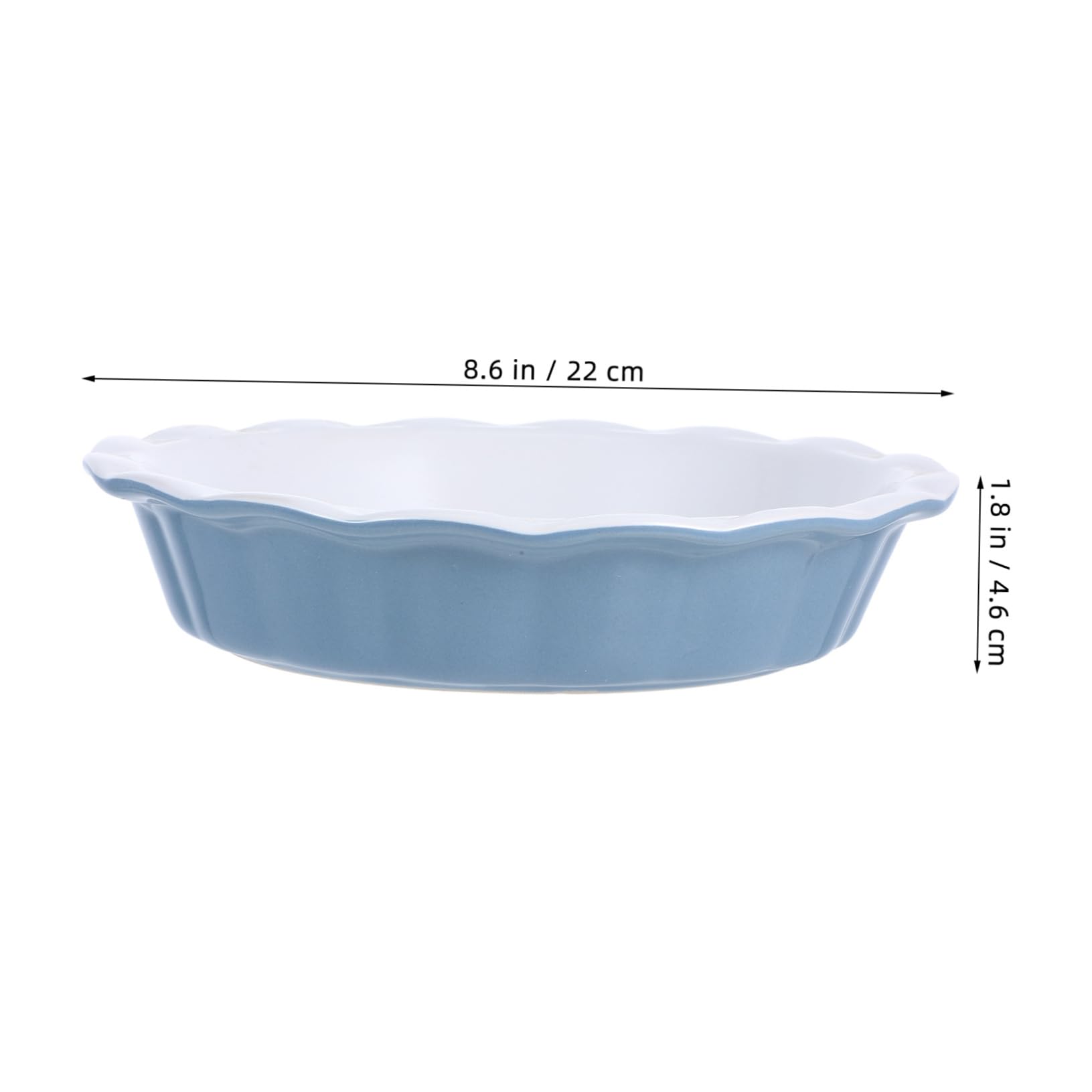 Plat à Tarte en Céramique Rond, Grand Format pour Cuisson au Four