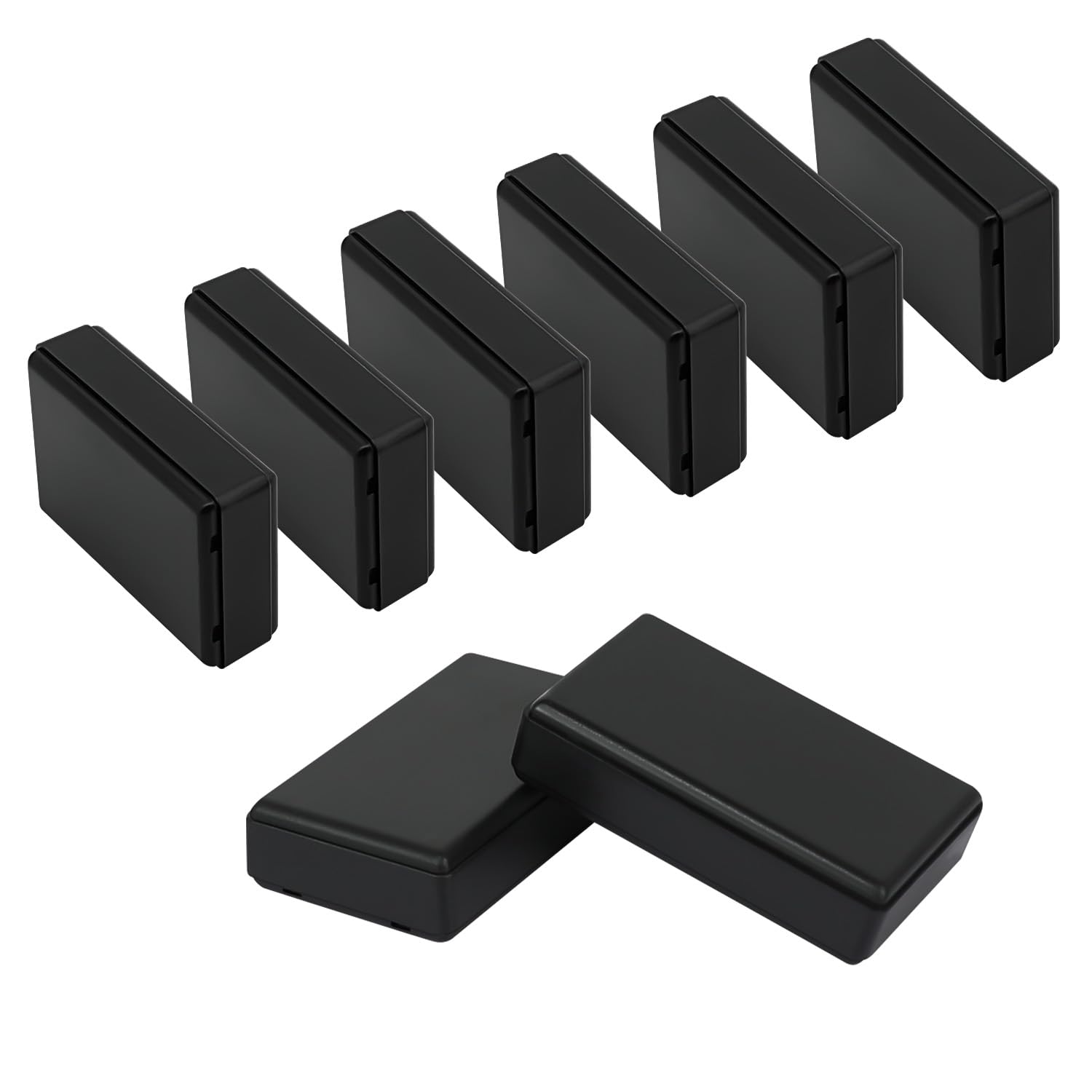 Project Box 8 Pieces Electrical Box Small Junction Box ABS Plastic Enclosure Power Electronic Case Black 2.76" x 1.65" x 0.71"(70 x 42 x 18mm)
