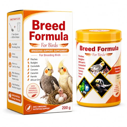 Image of Breeding Formula for Birds (200 Grams) | Fertility Support | Egg Production | Breeding Nutrition | Healthy Chicks | Cockatiel | Budgie | Lovebird | Conure | African Grey