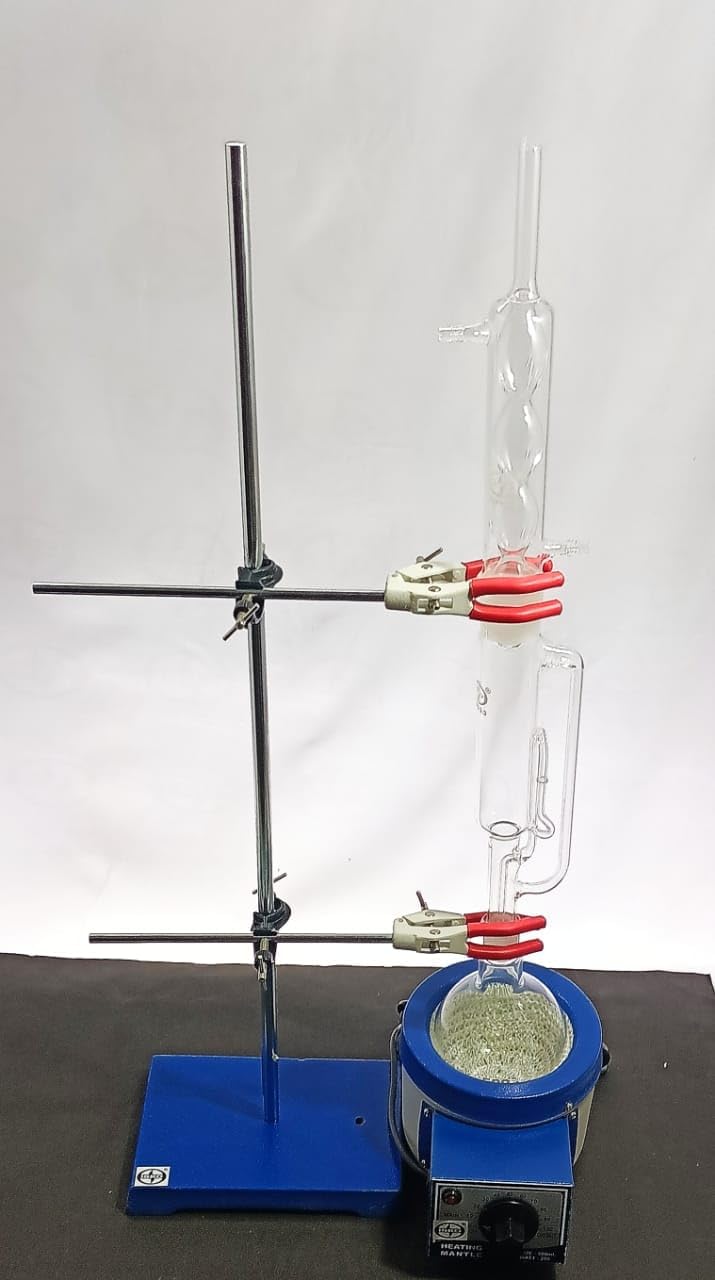 ISKO® Borosilicate glass soxhlet apparatus with heating mantle and stand (500ml)