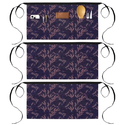 Tablier court avec poches pour ranger vos ustensiles de nettoyage et de cuisine lot de 3