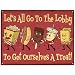 Red Dancing Snacks Theater Lobby Tin Sign
