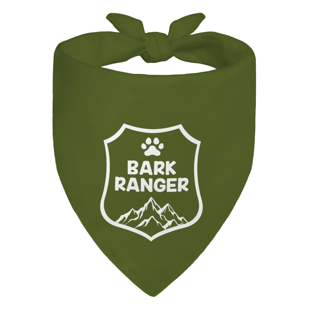Bandana Bark Ranger vert pour chien, écharpe amusante pour chiot, accessoire photo pour aventure en plein air, randonnée, camping, montagne, bandana amusant pour chiot pour les amoureux des