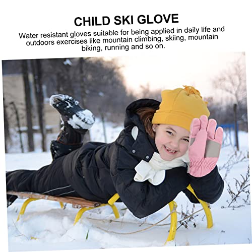 Adorainbow 1 par de luvas de esqui para meninas Guantes para Nieve De Niño luvas sem dedos para cria