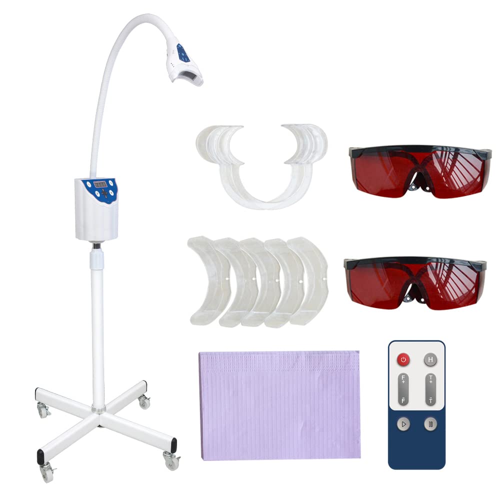 4 colores de blanqueamiento de dientes LED acelerador luces control remoto dental móvil blanqueador de dientes intensidad de luz ajustable blanqueamiento de dientes frío lámpara de blanqueamiento de
