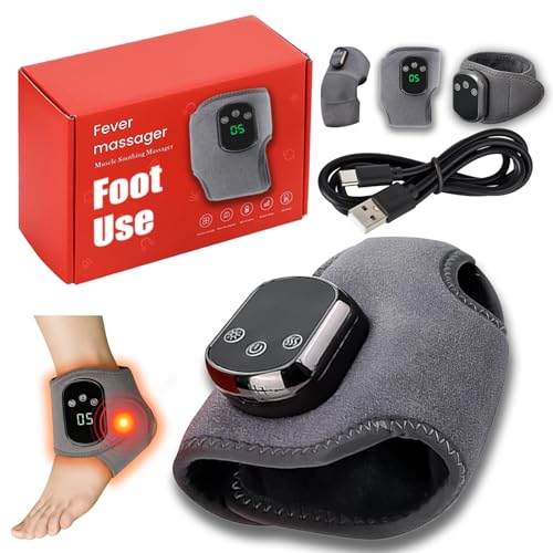 GDSAFS Foot Massager, Cordless Naxir Foot Revive Massager, Heated Feet & Relief Device, 3 Vibration Grade & 5 Heat Grade 104/113/122/131/140℉, for Achilles Tendinitis & Plantar Fasciitis (Foot*1)