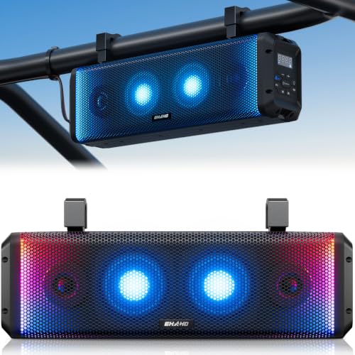 Ehaho 16 Inch 4-Speaker UTV Sound Bar with...