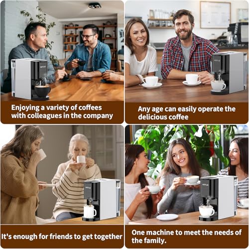 Espresso 4in1 Coffee Pods Machine for Nespresso Original/Dolce Gusto/Ground Capsule and ESE Coffee Pods,19 Bar Automatic Coffee Capsule Machine, AC-513K (BLACK) - Image 5