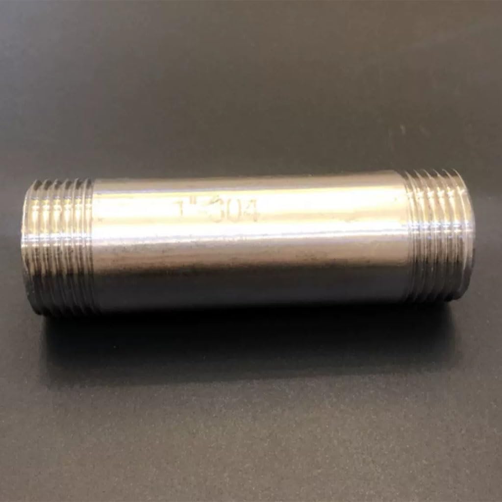Raccord Tube Acier Inox 304 – Filetage Mâle, Longueur 100 à 400 Mm