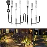 led solarlampe standleuchte gartenlampe mit bewegungsmelder edelstahl 50 cm so32 🌳【Neuestes Luftblase Gartenbeleuchtung】Die 6er Set Wegbeleuchtung mit Strom ist mit 2700k warmweißes Licht und hochqualitätige LED. Heller aber weiche LEDs bieten eine Warm und fröhliche Atmosphäre. Schönes Luftblase-Design lässt als nicht nur eine Gartenleuchte sonder auch eine pefekte dekoration für Ihren Garten Weg Rasen oder Hof.
