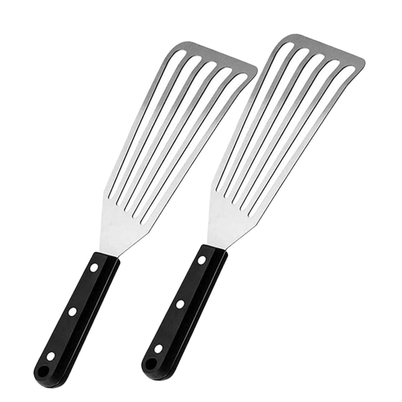Toyvian 8piezas Espátula Inoxidable Para Cocina De Espátula Ranurada Para Freír Voltear y Cocinar Carne Herramienta Multifuncional Para y