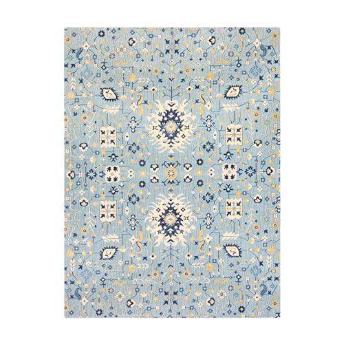 Anji Mountain Rug'd Office Chair Mat for Carpet & Hardwood Floor - Jacquard Woven, Anti-Slip Backing, Low Pile, Floor Protector Desk Chair Mat, Office Rugs for Rolling Chairs (Celeste - 40" x 54") by Anji Mountain - Image 2