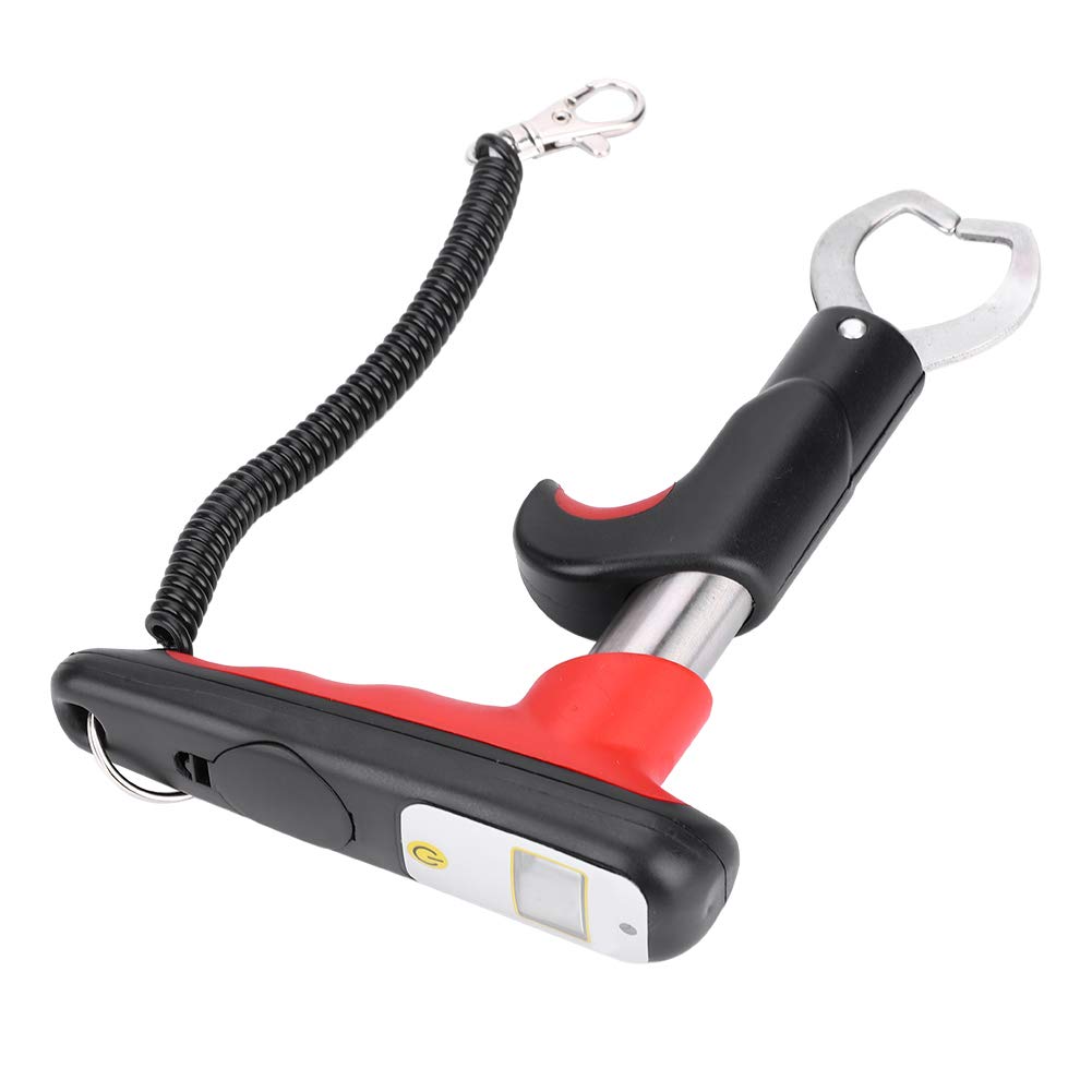 Pinza de Pesca a Escala Digital LED, Empuñadura de Acero Inoxidable con Cuerda de Seguridad de Resorte, Antideslizante, Conveniente y Portátil para Pescadores