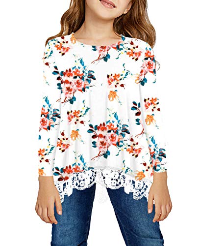 Storeofbaby Girls' Casual Tunic Tops - Long Sleeve, Loose Fit, Soft Blouse For Ages 4-13 Years