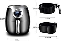 Vista 2 de Combo de horno freidora de aire de 8.4 cuartos de galón, freidora de aire, freidora eléctrica de aire caliente, cocina sin aceite, pantalla táctil