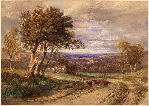 Tableau Prieuré de Lanercost Vandyke Copley Fielding 60x90cm pour décoration salon