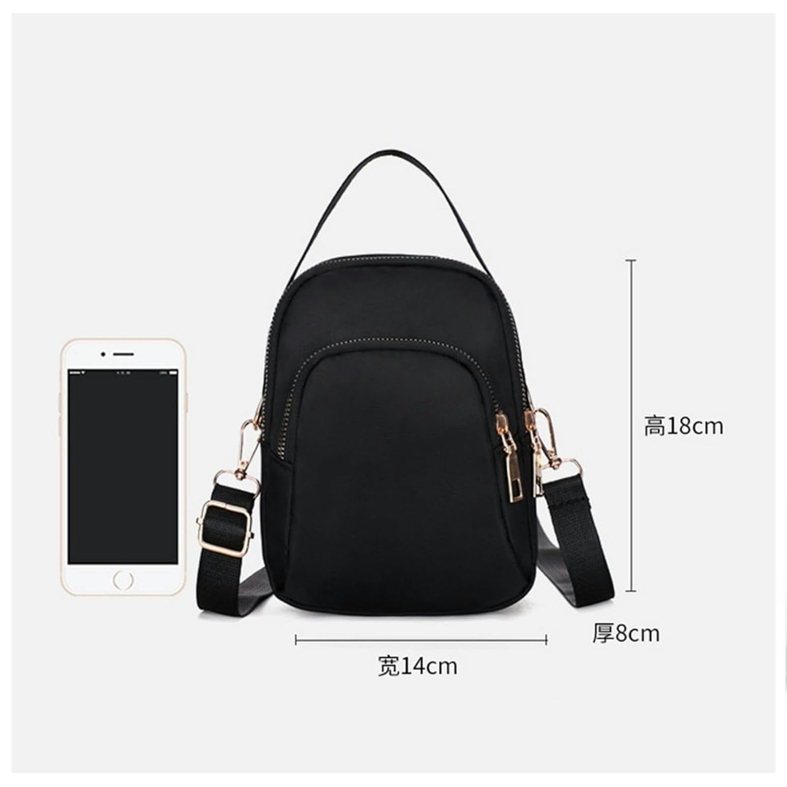 Borsa Donna Tracolla Sacca da Donna A Traversa in Nylon Borsa da Donna Casual Spalla Portatile Cambio Leggero Sacca di Stoffa-Red-a