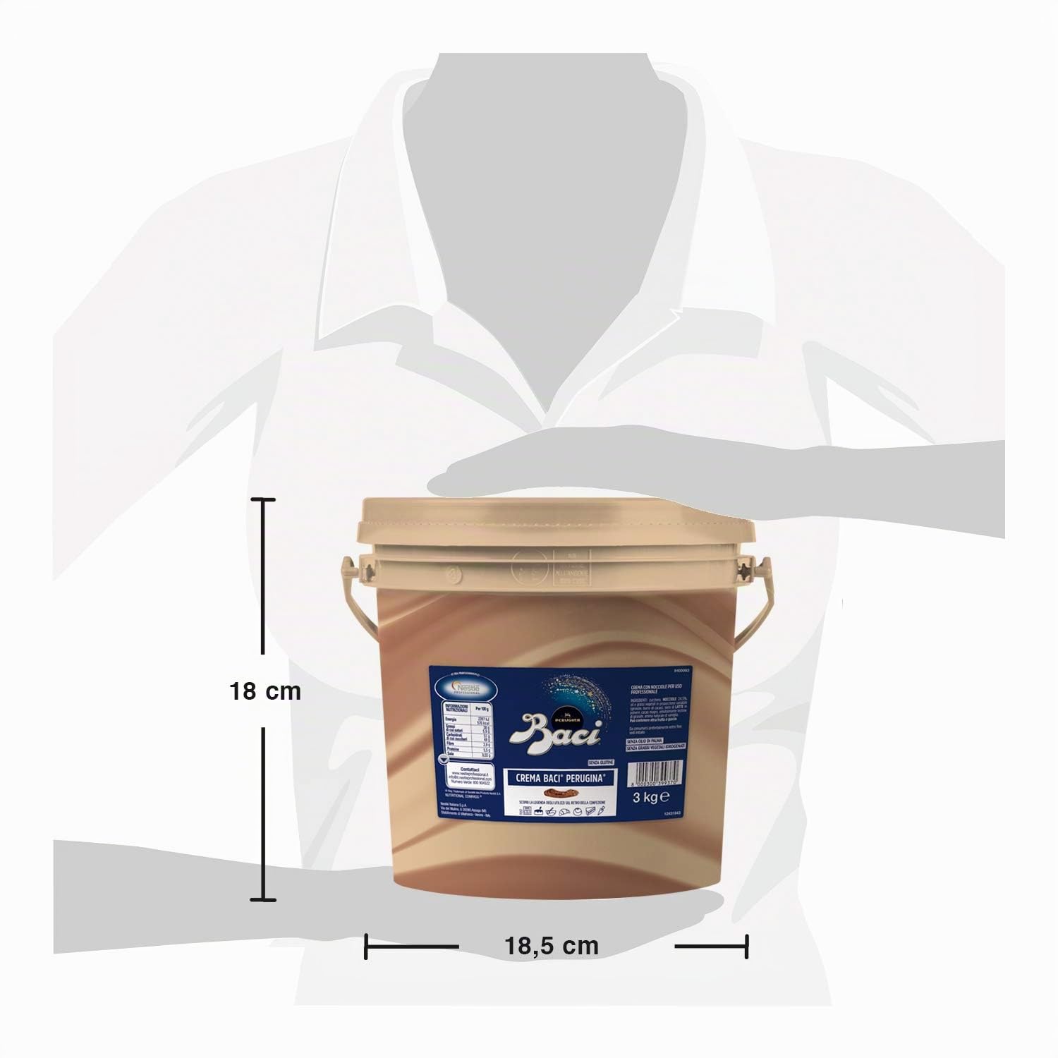 Baci Perugina Professionale Crema Con Granella Di Nocciole - 3 Kg