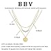 Layered Gold Necklaces for Women Stackable Dainty 14K Gold Plated Silver Chain Necklace Layering Cute Fashion Pendant Choker Necklaces Trendy Jewelry Set Gifts for Women (hammered texture round, golden)