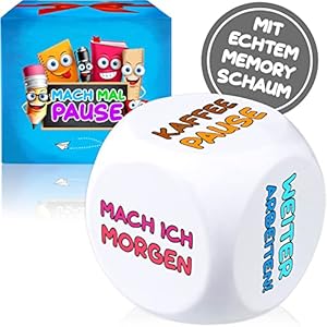 Anti Stress Würfel – der Bunte Stresswürfel mit 6 lustigen Aktionen zum Stressabbau ist das Geschenk und Büro Spielzeug…