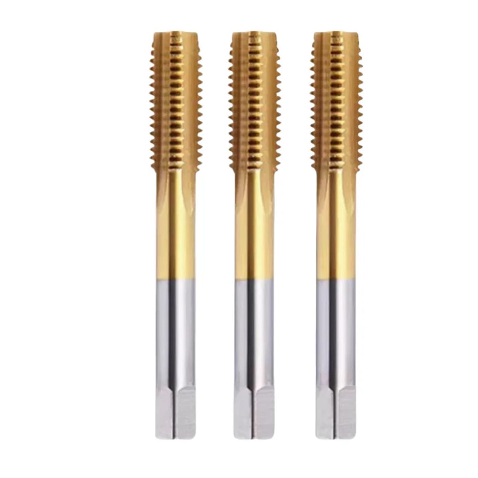 Honybmq Crew Cut 1Pcs Hss Tin-Coated Straight Grooved Flute Taps M2-M22 Machine Thread Tap(,M2.5x0.45)