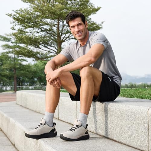 Image of FitVille Mens Walking Shoes Wide Width Lightweight Cushioned Workout Sneakers Pain Relief
