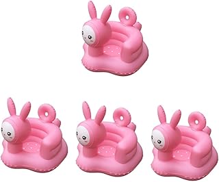 Toyvian Almofada De Cadeira Inflável Para Bebês 4 Peças Assentos Para Sentar Até 3 Meses Cadeira De Chão Para Crianças Sofá Reclinável Cadeira Infantil Cadeira Inflável Para