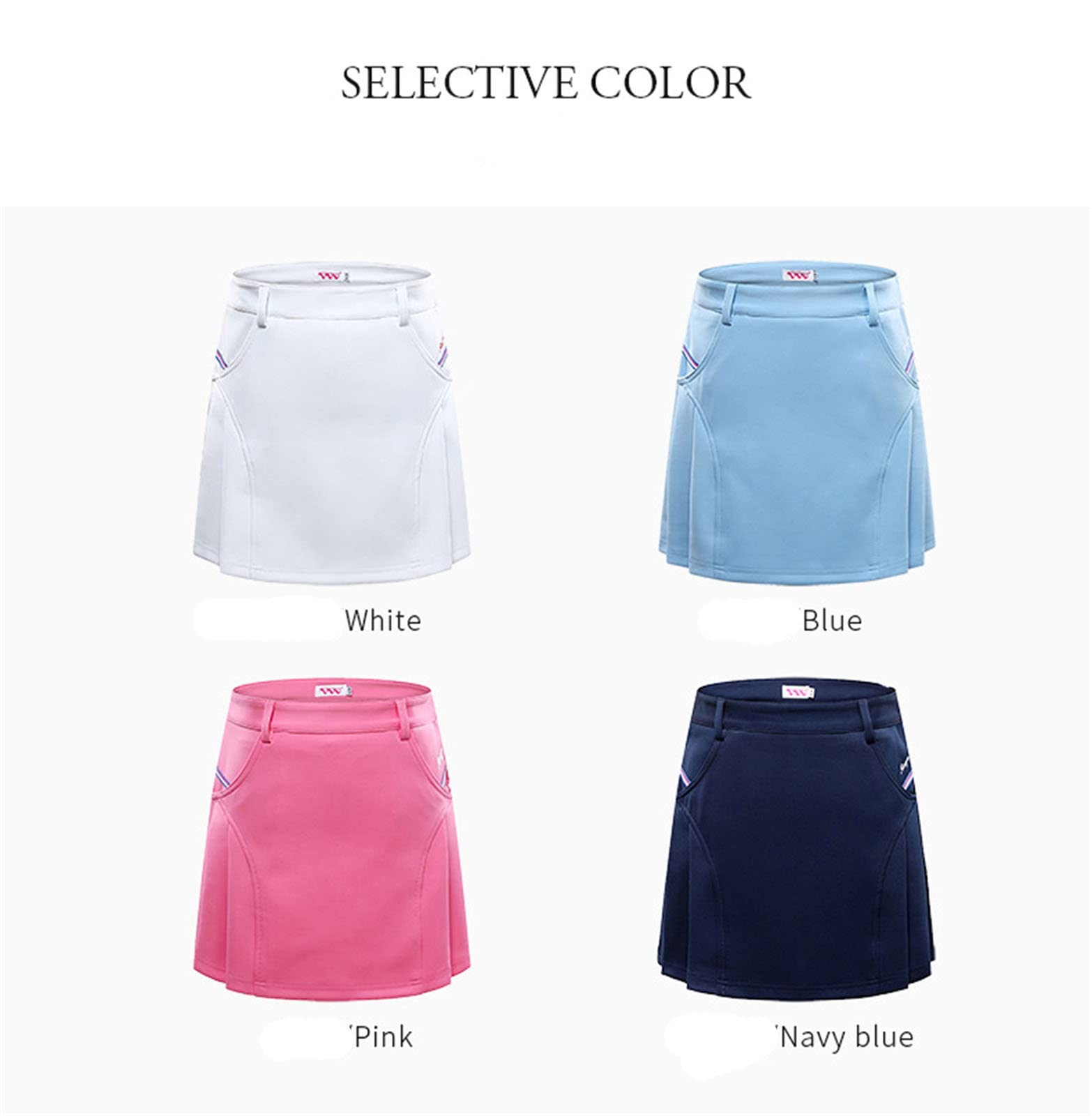 Jupe de Tennis de Golf pour Femme Jupe athlétique plissée avec Poches Taille Haute Sport Course Jupes Actives