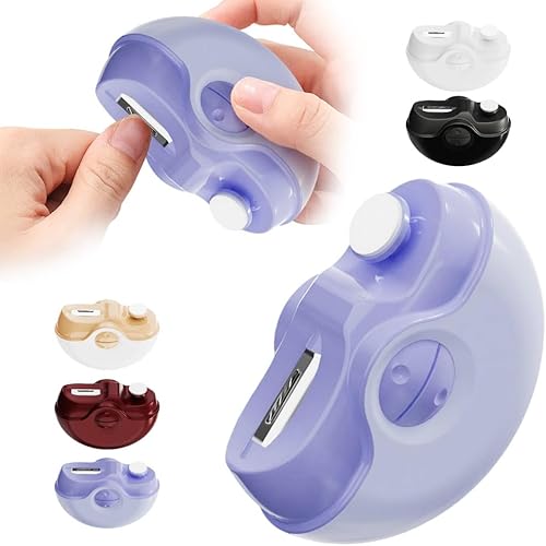 Vista 10 de Cortaúñas eléctrico con pulido, recortador de uñas automático 3 en 1 con 2 velocidades y almacenamiento de restos de uñas, recortador de uñas