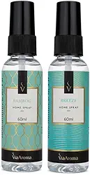 Kit 2 Home Spray Bamboo e Breeze, 60ml Via Aroma
