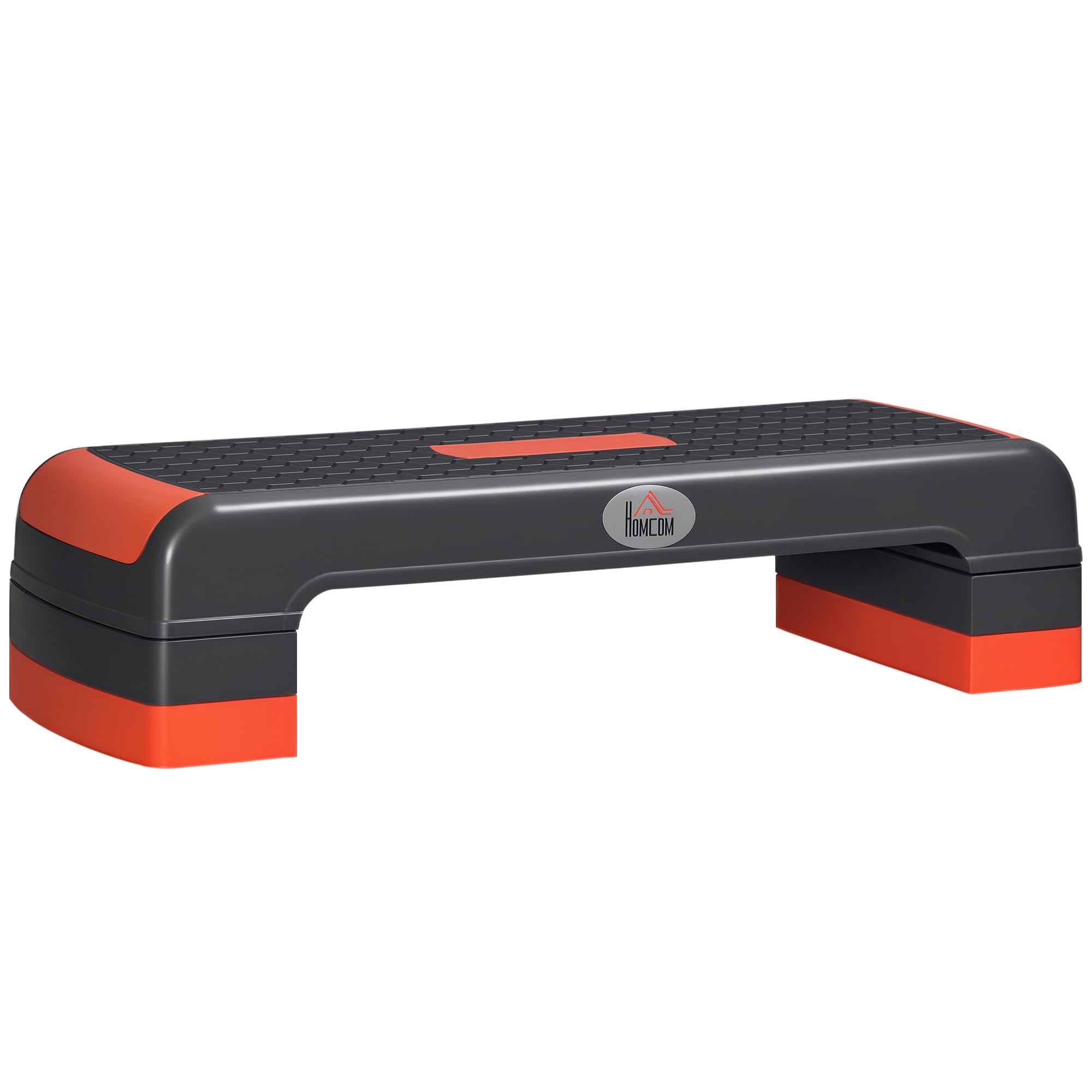 HOMCOM Aerobic-Stepper Steppbrett höhenverstellbar Fitness Heimtrainer mit 3 Stufen (10/15/20 cm) Indoor Outdoor Belastbarkeit bis 150 kg 78 x 28 x 10-20 cm