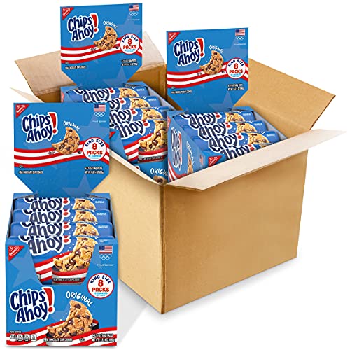 Oreo Chips Ahoy! Chocolate Chip Cookies, 16 King Size Snack Pack (160 Cookies Total)