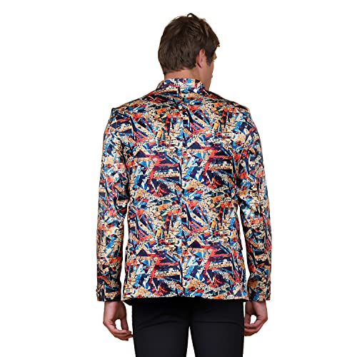 Image of TAHVO Men Slim FIT Printed RAJWADA Formal Suit Set