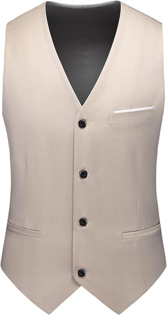 Completo da Uomo in 3 Pezzi, Completo da Uomo con Un Bottone, Completo da Smoking Classico Blazer, Gilet e Pantaloni.