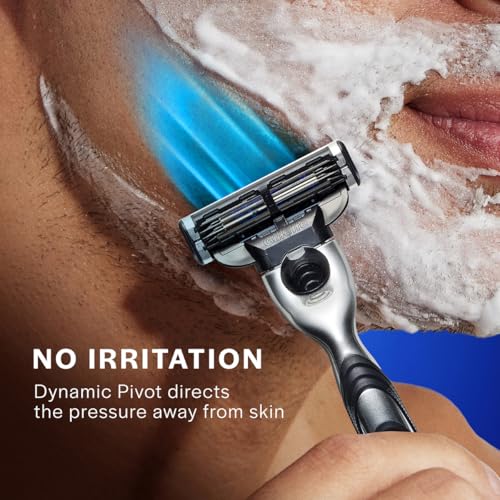 Image of Gillette Mach 3 Shaving Blades- Pack of 6 (Cartridges) & New Blade Razor - 1 Count