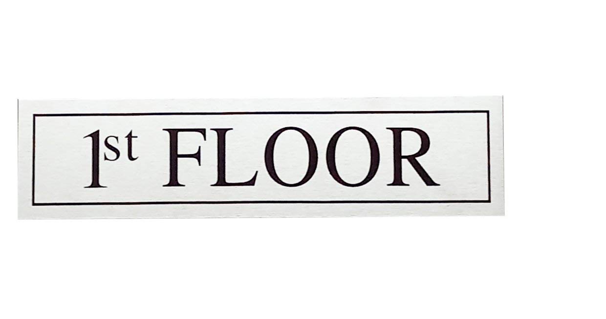 THW® Stainless Steel Self Adhesive 1st FLOOR Signage Board (3"x12")