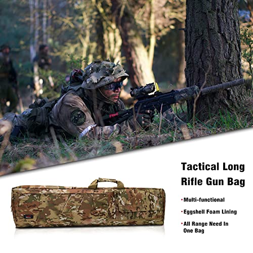 Lovlife Tactical Long Rifle Gun Bag,Shockproof Soft Rifle Case,Bag For Hunting Shooting-Soft Egg Foam,Portable Shotgun Case For Firearm Storage And Transportation Camouflage #TOP6
