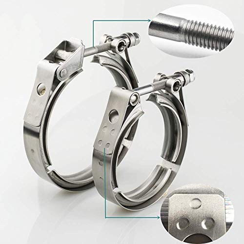 4.5 Inch Exhaust V Band Clamp 4.5" Stainless Steel V-Band Clamp Perfect For Turbo Downpipes Exhaust Systems 4.5In Ss Vband For Performance Exhaust Pipes Downpipe Down Pipe #TOP3