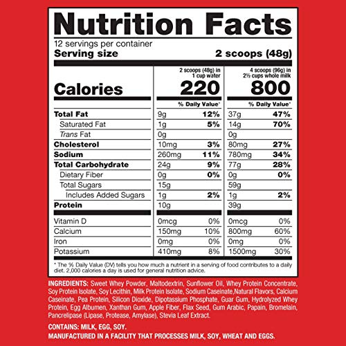 Naturade 079911026614 Weight Gain Instant Nutrition Drink Mix thumb #6