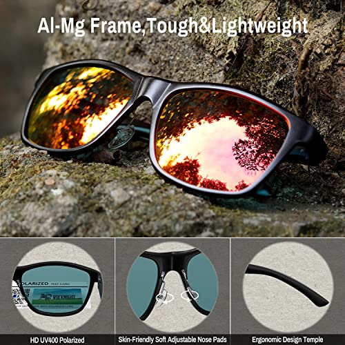 Image of ROCKNIGHT HD Polarized Driving Sunglasses UV400 Protection Lightweight Al-Mg Metal Frame Outdoor Casual 60mm