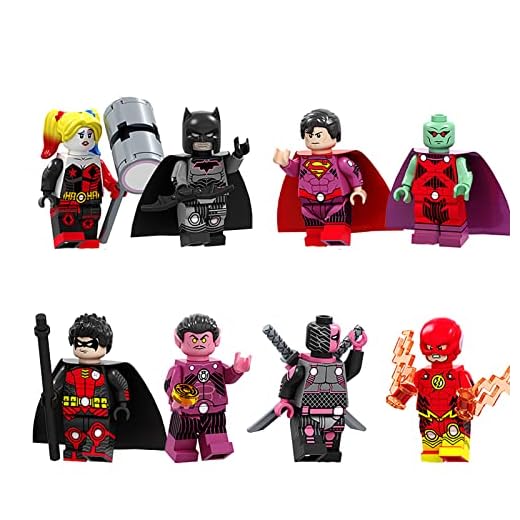 NBMNN Figurine de la série Harley Quinn Batman Puzzle de Loisirs Jouets pour Enfants Bloc de Construction Mobile Jouet de poupée Assemblage de Blocs de Construction de Particules Blocs de Construc